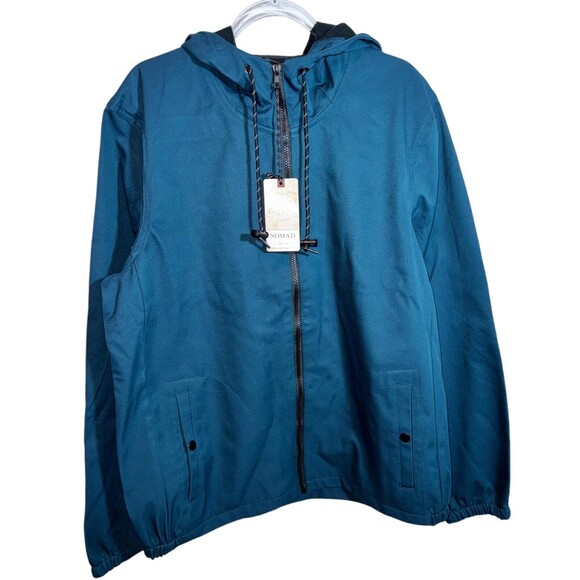 NWT Nomad Men's Tech Fleece Lined Hooded Jacket Size XL Full Zip Snap Pockets - Picture 1 of 9